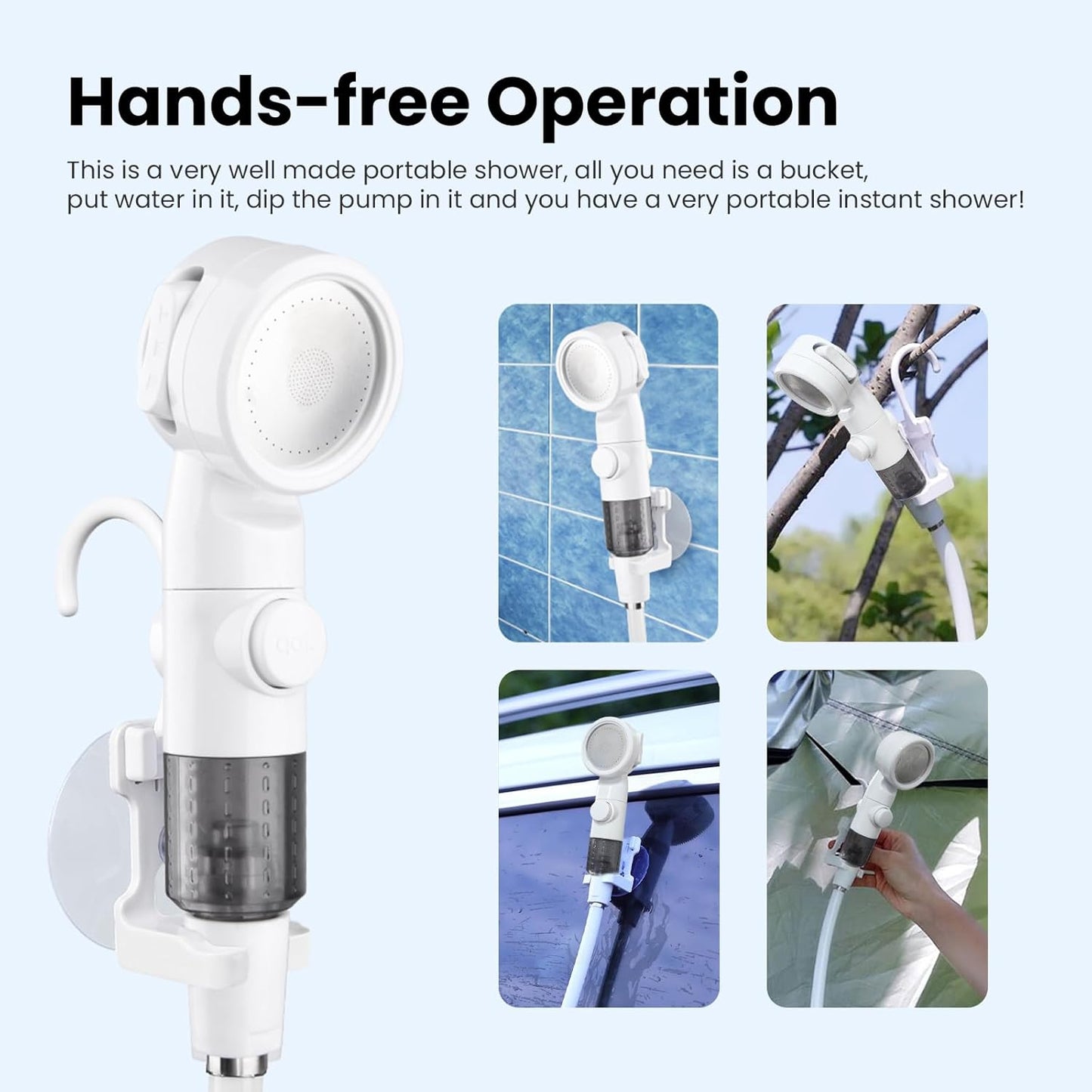 HydroGo™ | Portable water pressure for cleaning up, showering and more!